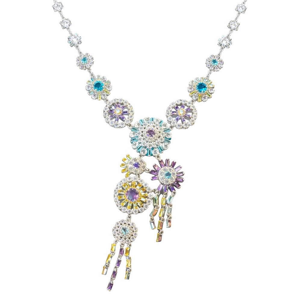 Swarovski Crystals The Iza Spectacular Colorful Necklace - Picture 5 of 12